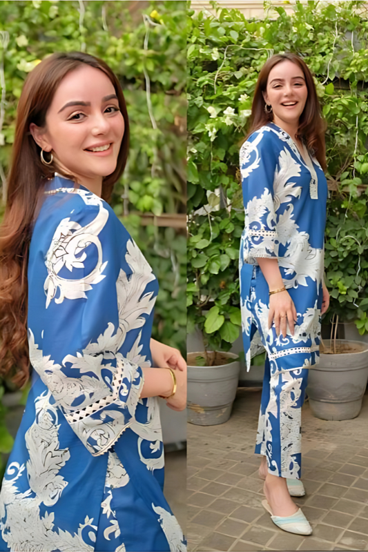 Breathable Floral Printed Pure Cotton Kurta with Matching Palazzos β Everyday Ethnic Comfort for Women - Nakh Clothing