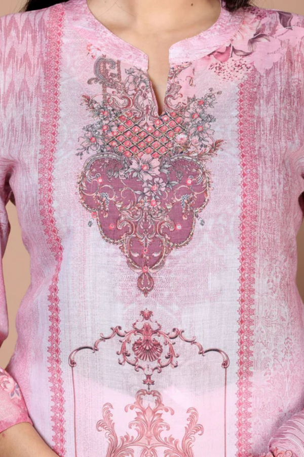 Elegant Cotton Schiffli Suit with Hand Embroidery & Digital Print – Premium Ethnic Wear for Women - Nakh Clothing