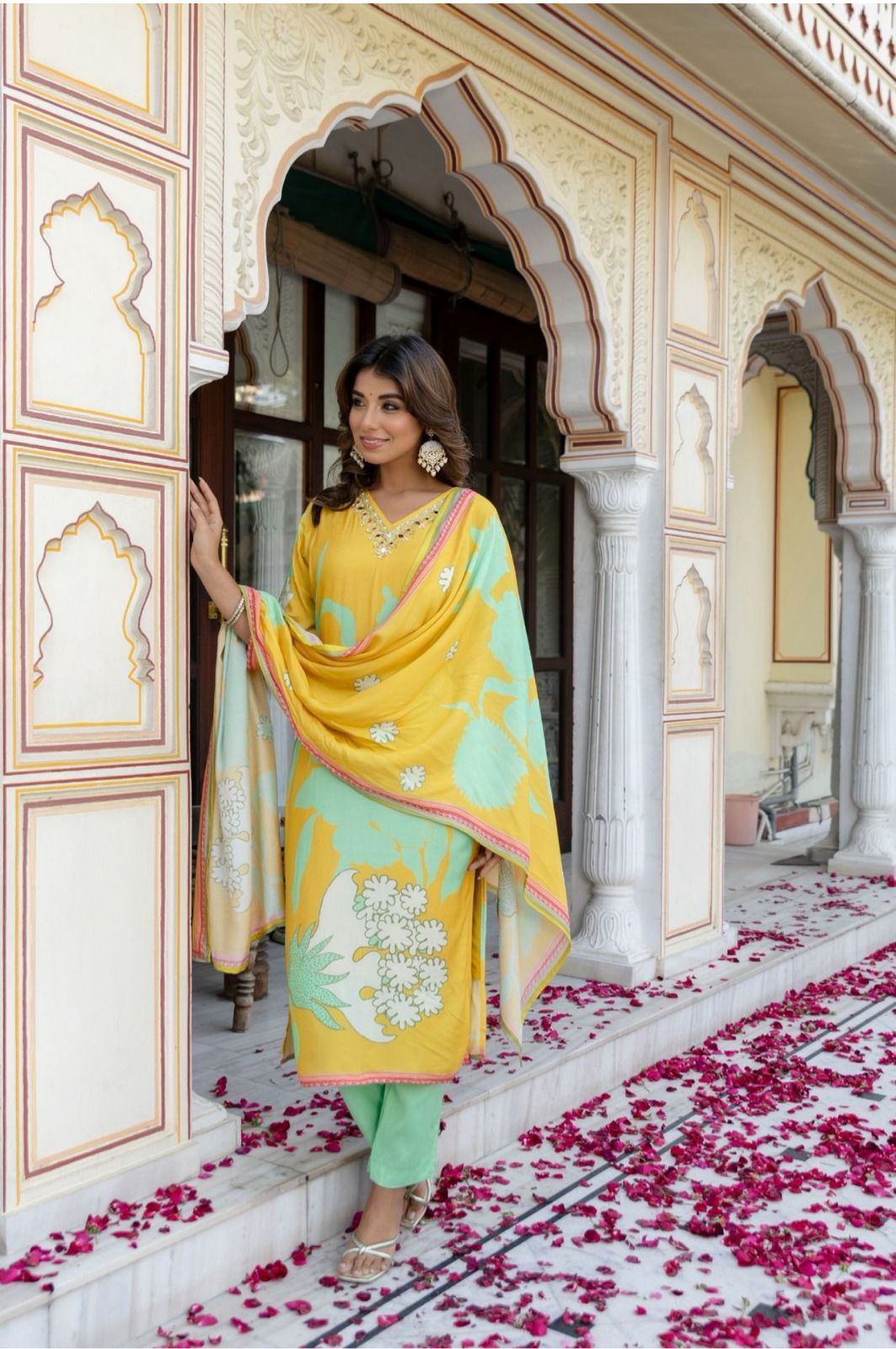 Digital print cotton straight suit set with dupatta - Nakh Clothing