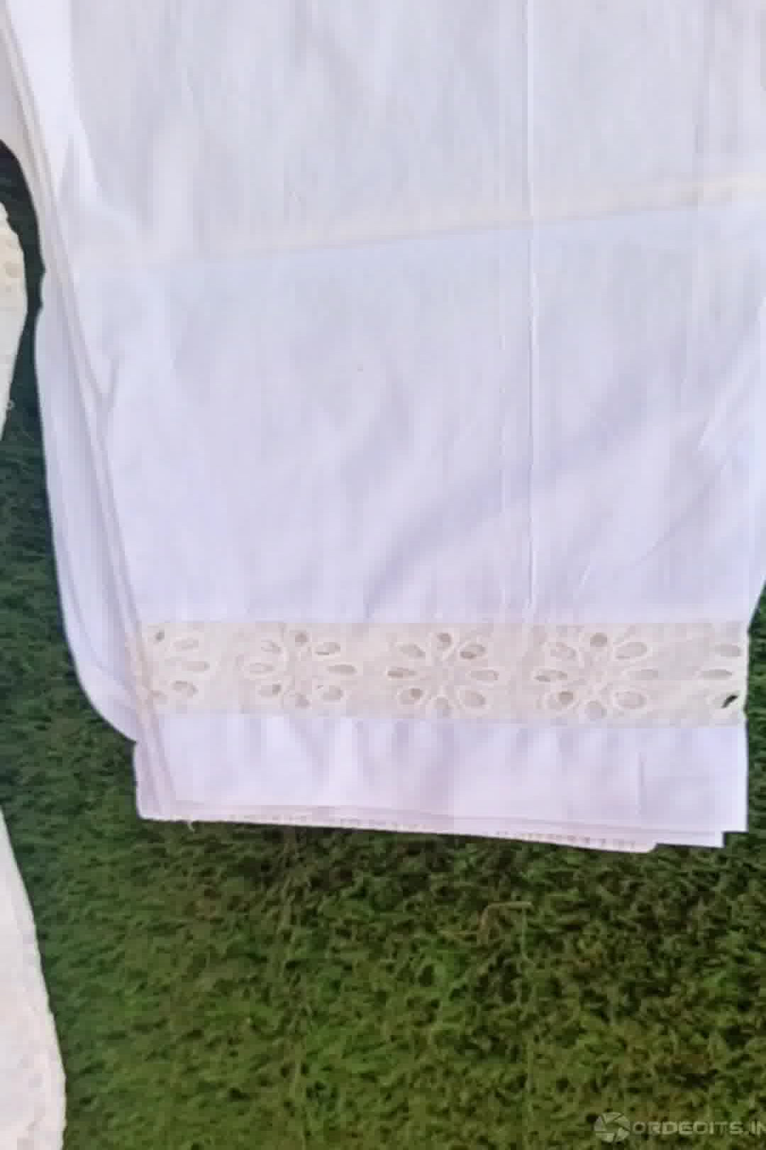 White Hakoba Cotton Co-ord Set - Nakh Clothing