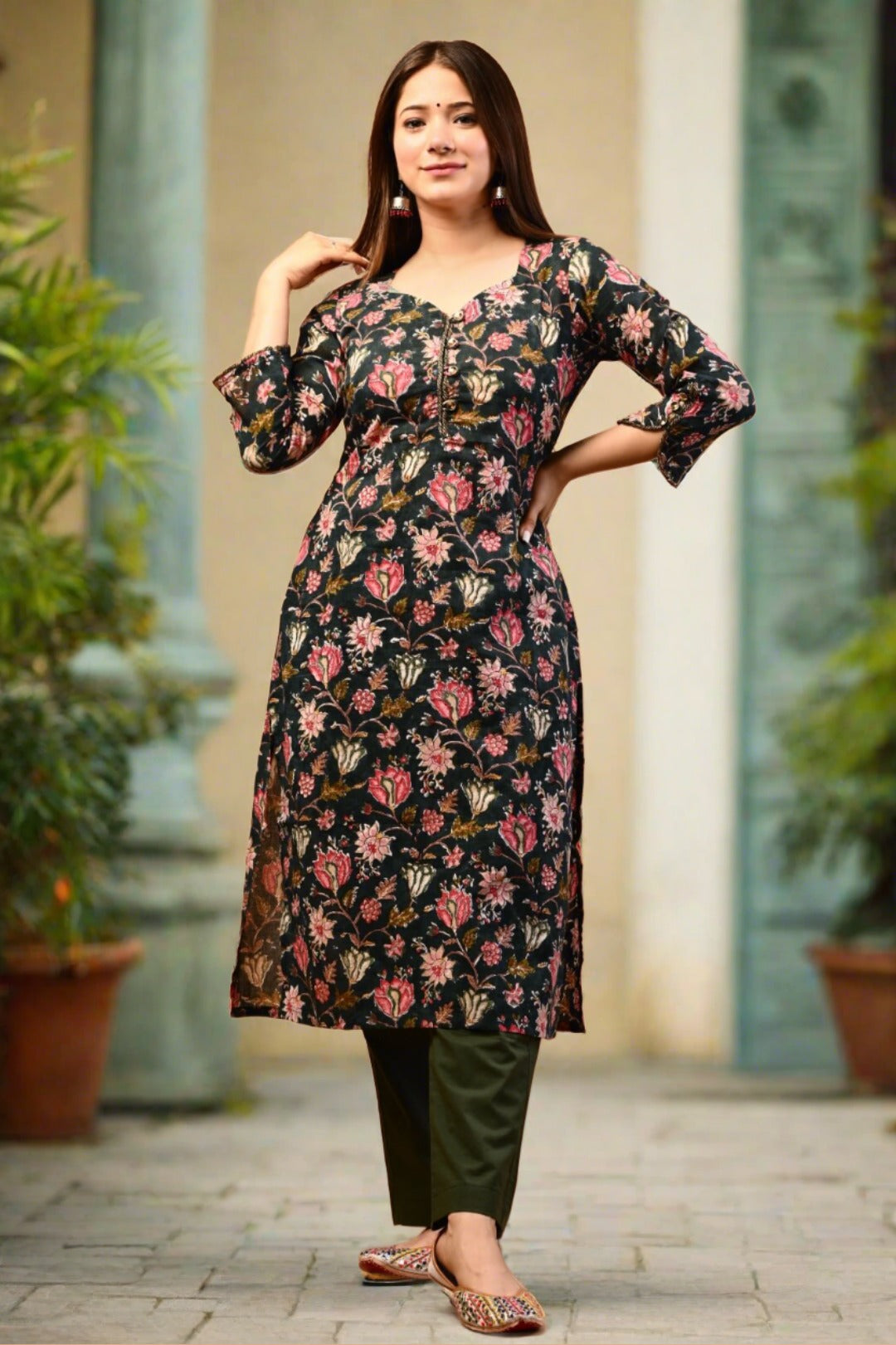 Women Indian Wear Ethnic Cotton Kurta Pant Sets 50% to 80% off