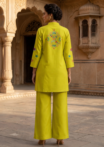 Liril Green Premium Handwork Co-Ord Set for Elegant Women - Nakh Clothing