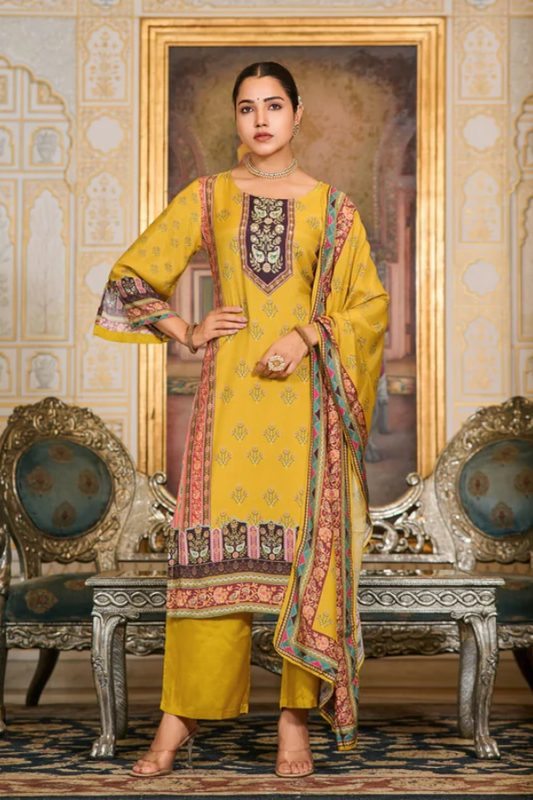 Handcrafted Muslin Festival Suit Set for Women Elegant Ethnic Wear for Celebrations & Special Occasions - Nakh Clothing