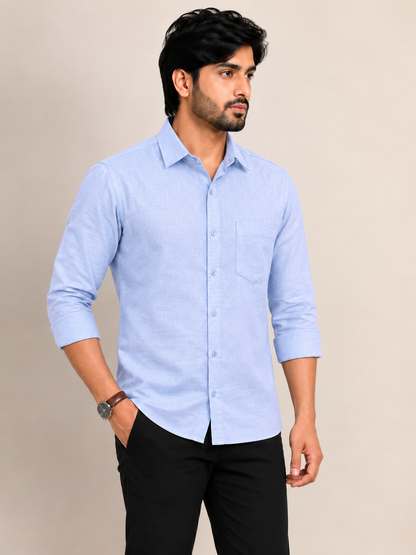 Men's Full Sleeve Regular Fit Shirt with Chest Pocket – Formal & Casual Wear