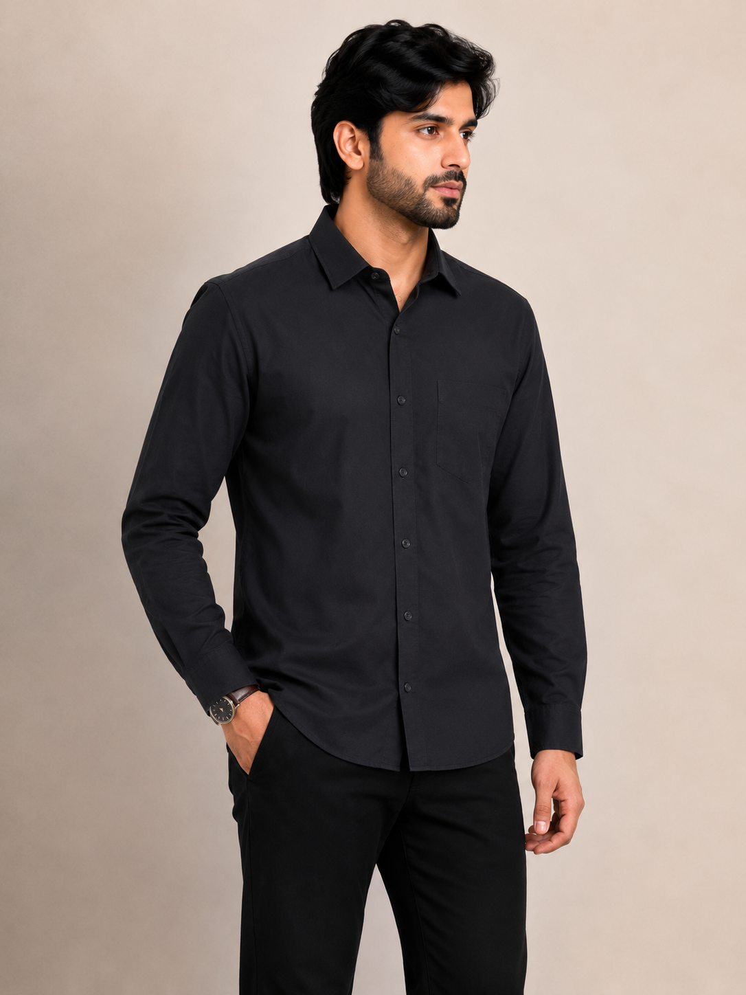 Men's Full Sleeve Regular Fit Shirt with Chest Pocket – Formal & Casual Wear