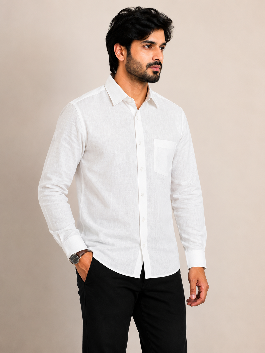 Men's Full Sleeve Regular Fit Shirt with Chest Pocket – Formal & Casual Wear