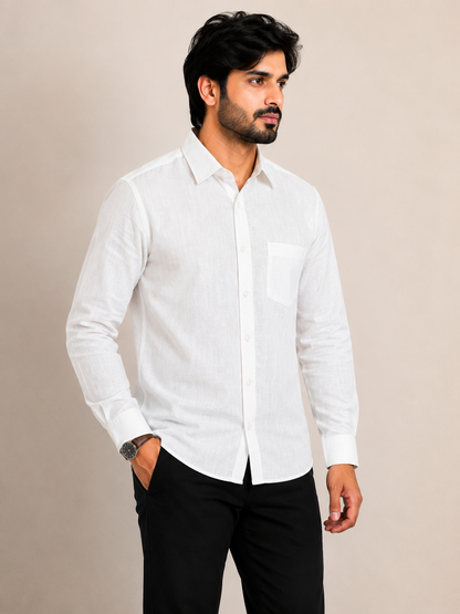 Men's Full Sleeve Regular Fit Shirt with Chest Pocket – Formal & Casual Wear
