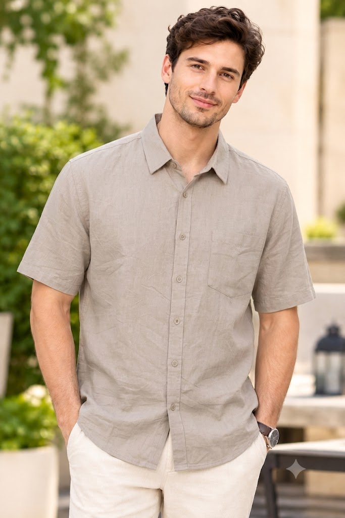"Men's Regular Fit Cotton Half Sleeve Shirt – Perfect for Casual Everyday Wear"