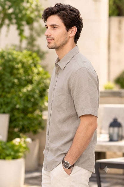 "Men's Regular Fit Cotton Half Sleeve Shirt – Perfect for Casual Everyday Wear"
