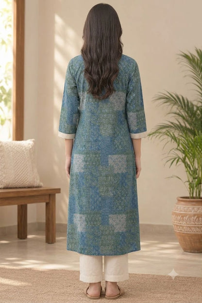 Handloom Cotton Co-ord Set – Patchwork Print Top & Pant
