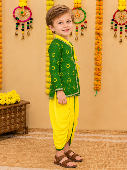 Baby Boys & Girls Cotton Printed Dhoti Kurta Set | Premium Ethnic Festive Clothing Set