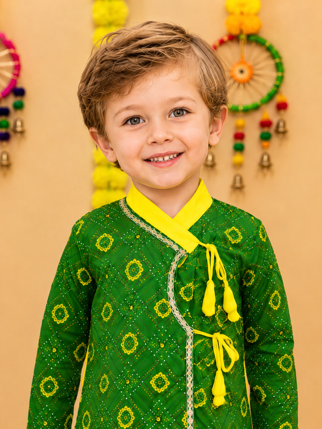 Baby Boys & Girls Cotton Printed Dhoti Kurta Set | Premium Ethnic Festive Clothing Set