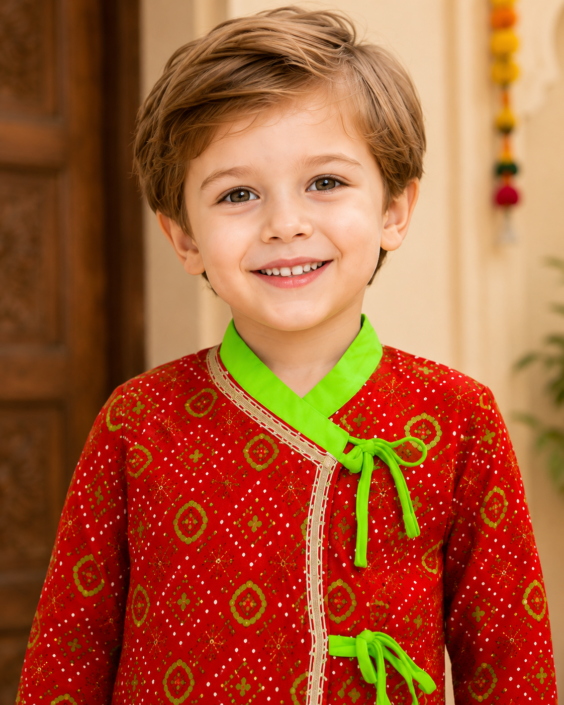 Baby Boys & Girls Cotton Printed Dhoti Kurta Set | Premium Ethnic Festive Clothing Set