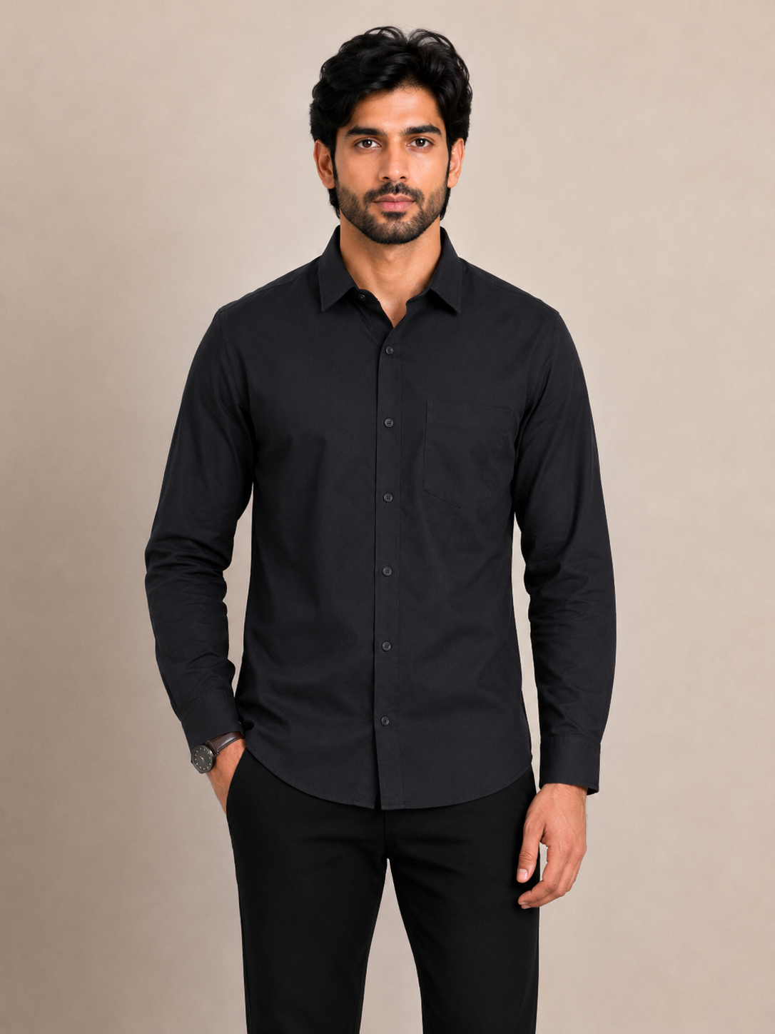 Men's Full Sleeve Regular Fit Shirt with Chest Pocket – Formal & Casual Wear