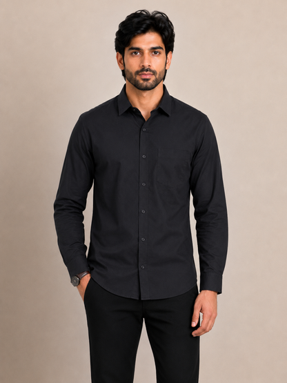 Men's Full Sleeve Regular Fit Shirt with Chest Pocket – Formal & Casual Wear