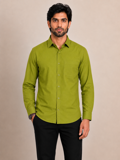 Men's Full Sleeve Regular Fit Shirt with Chest Pocket – Formal & Casual Wear