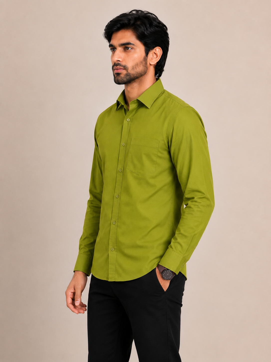 Men's Full Sleeve Regular Fit Shirt with Chest Pocket – Formal & Casual Wear