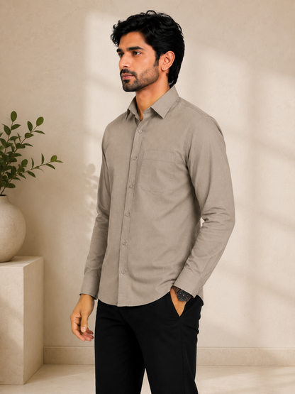 Men's Full Sleeve Regular Fit Shirt with Chest Pocket – Formal & Casual Wear