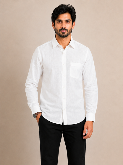 Men's Full Sleeve Regular Fit Shirt with Chest Pocket – Formal & Casual Wear