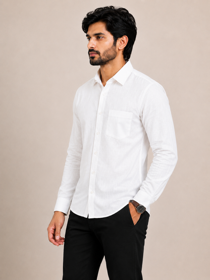 Men's Full Sleeve Regular Fit Shirt with Chest Pocket – Formal & Casual Wear