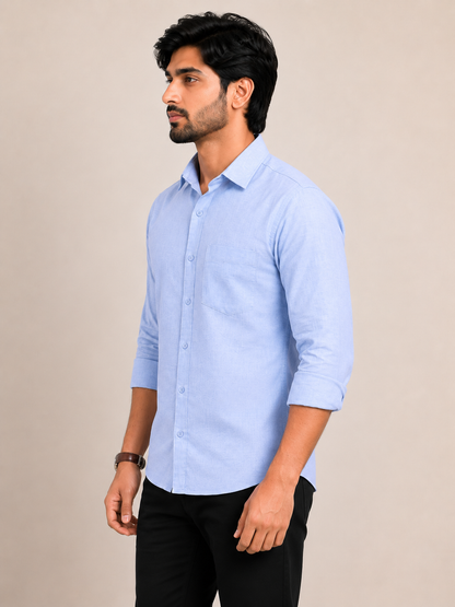 Men's Full Sleeve Regular Fit Shirt with Chest Pocket – Formal & Casual Wear