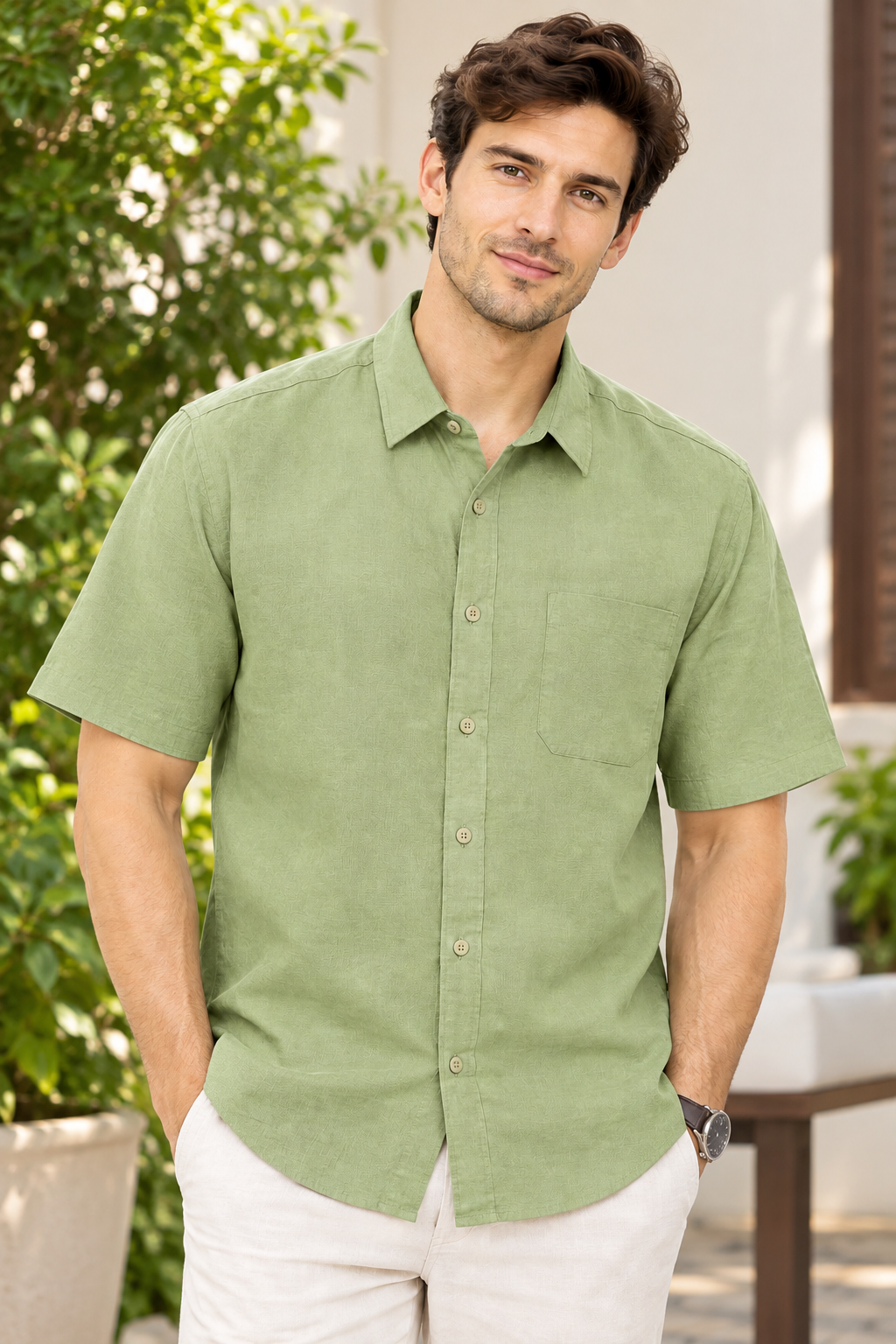 "Men's Regular Fit Cotton Half Sleeve Shirt – Perfect for Casual Everyday Wear"