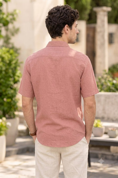 "Men's Regular Fit Cotton Half Sleeve Shirt – Perfect for Casual Everyday Wear"