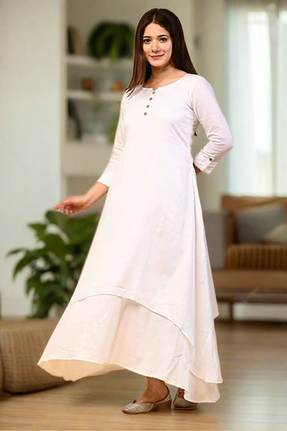 white cotton dresses from india Pakistani Dress Indian Dress Party Wear Designer Collection Eid Dress Wedding Milky White Cotton Dress