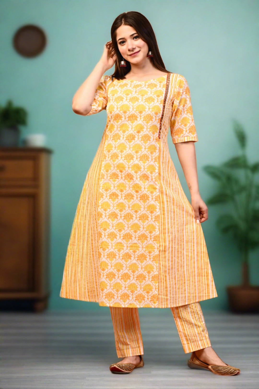 cotton pure kurta sets