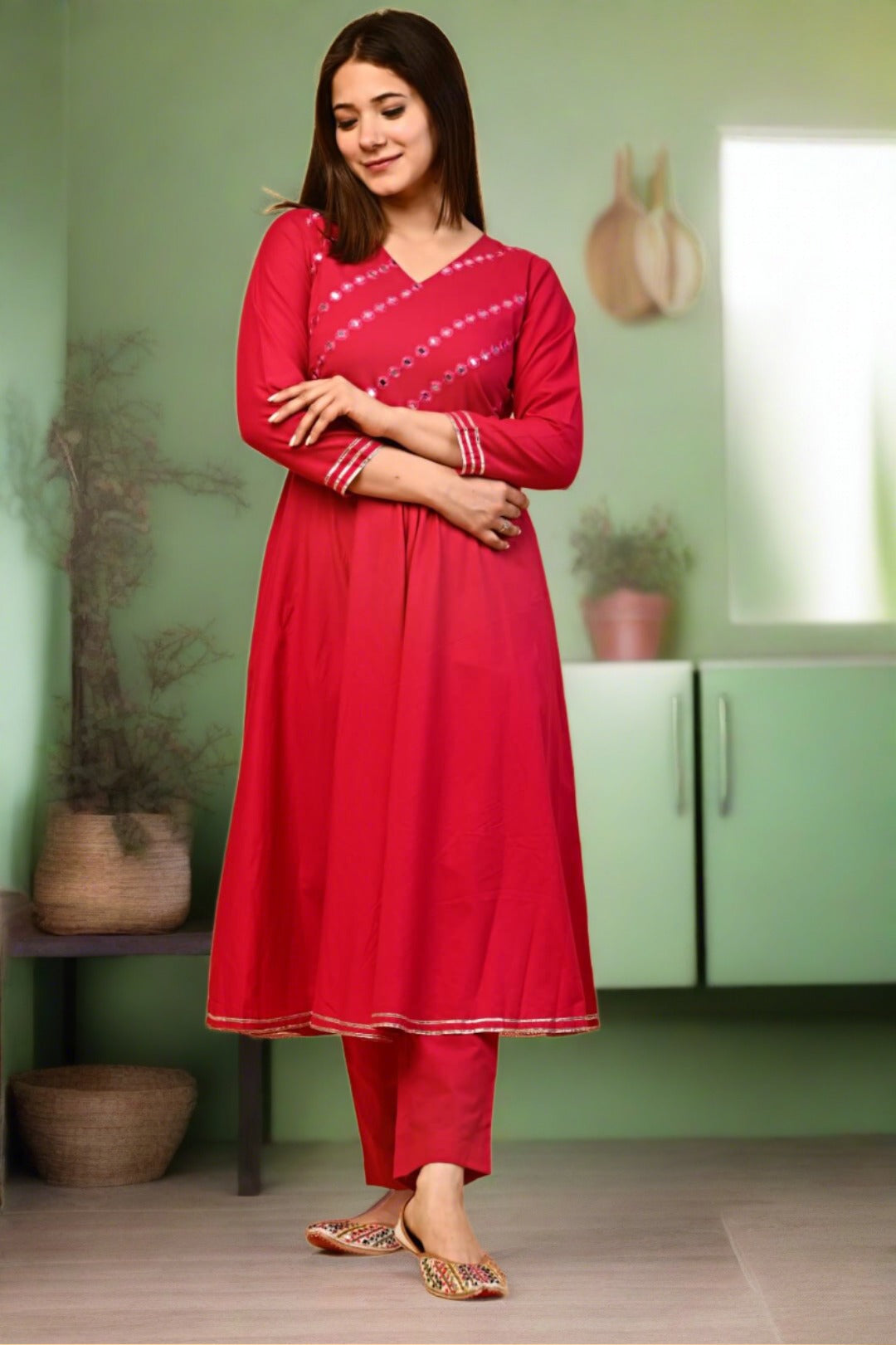 anarkali suit cotton