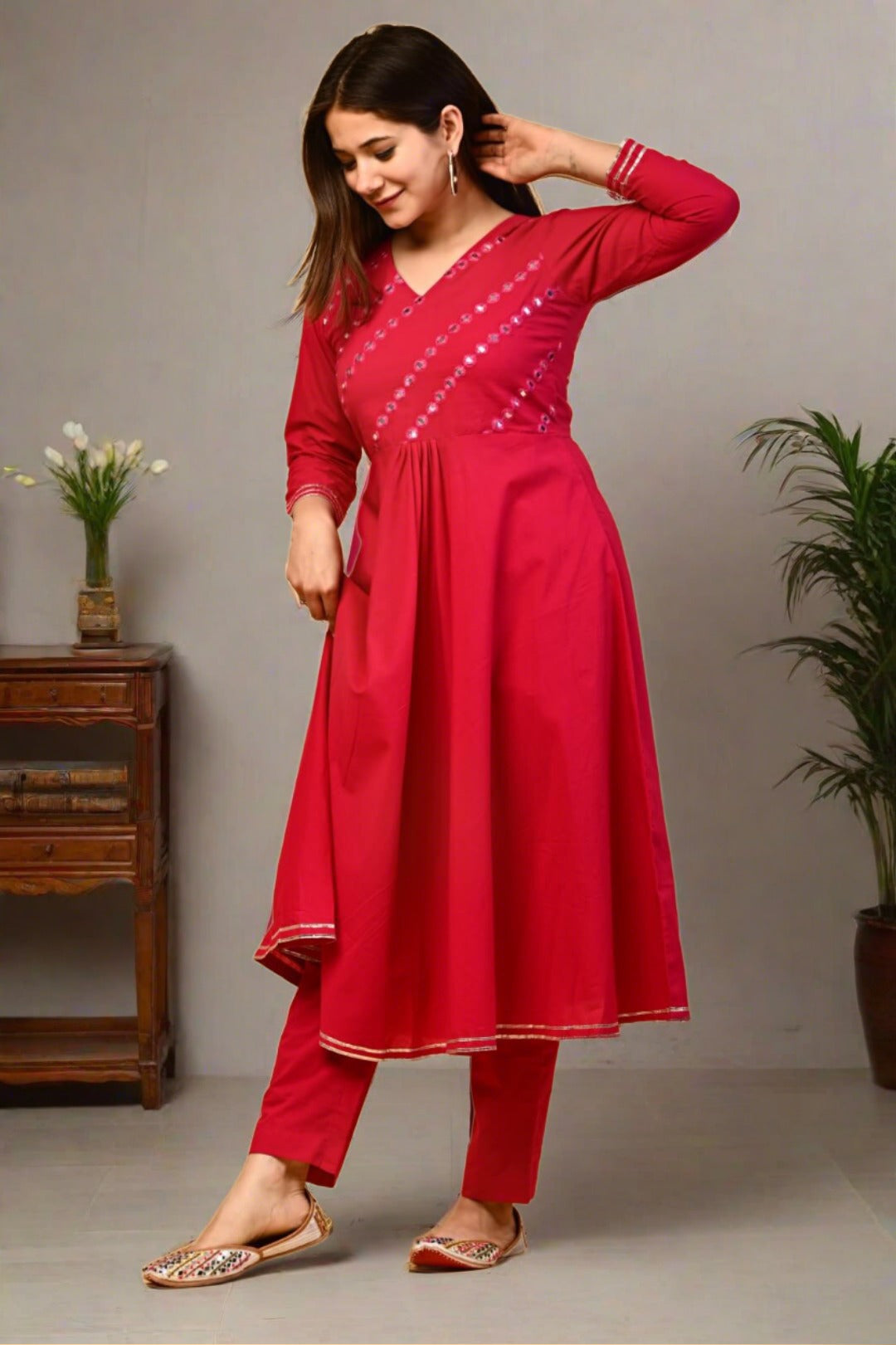 anarkali suit cotton