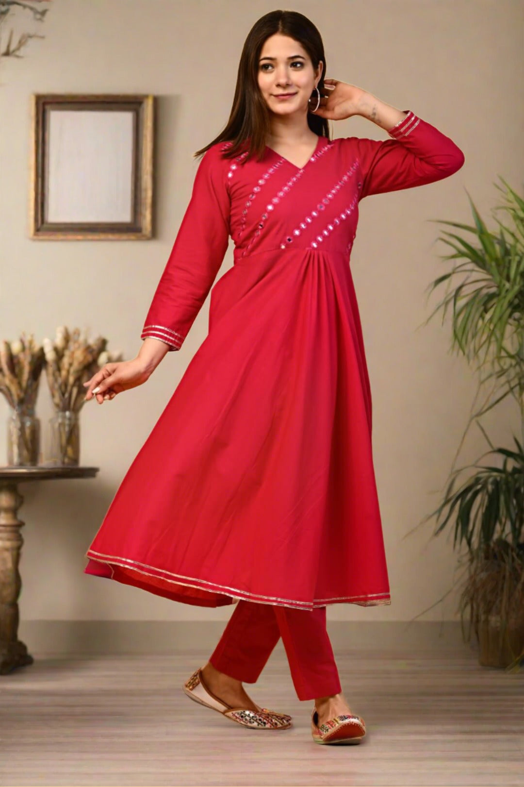 anarkali suit cotton